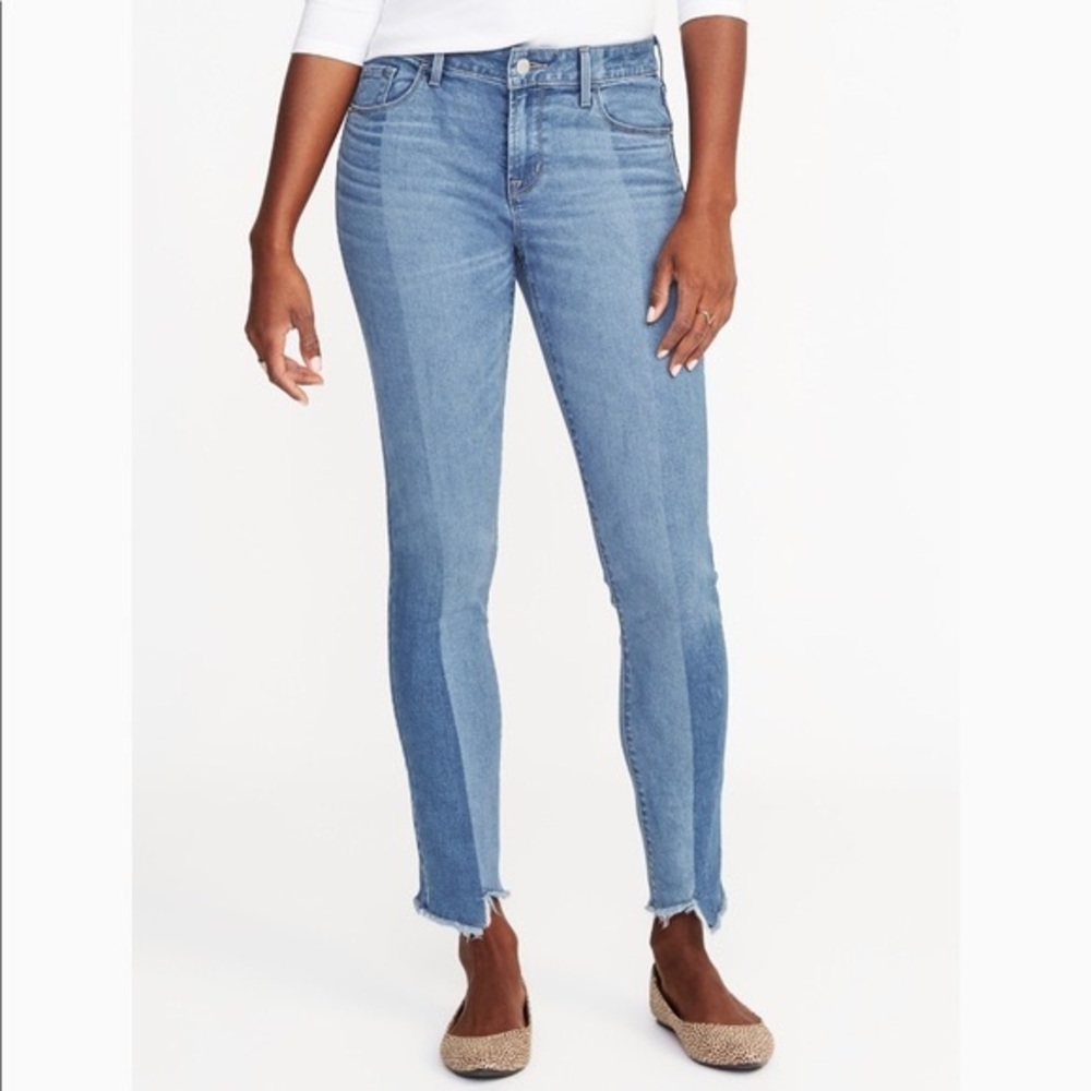 Old Navy Rockstar Two-Toned Blue Jeans